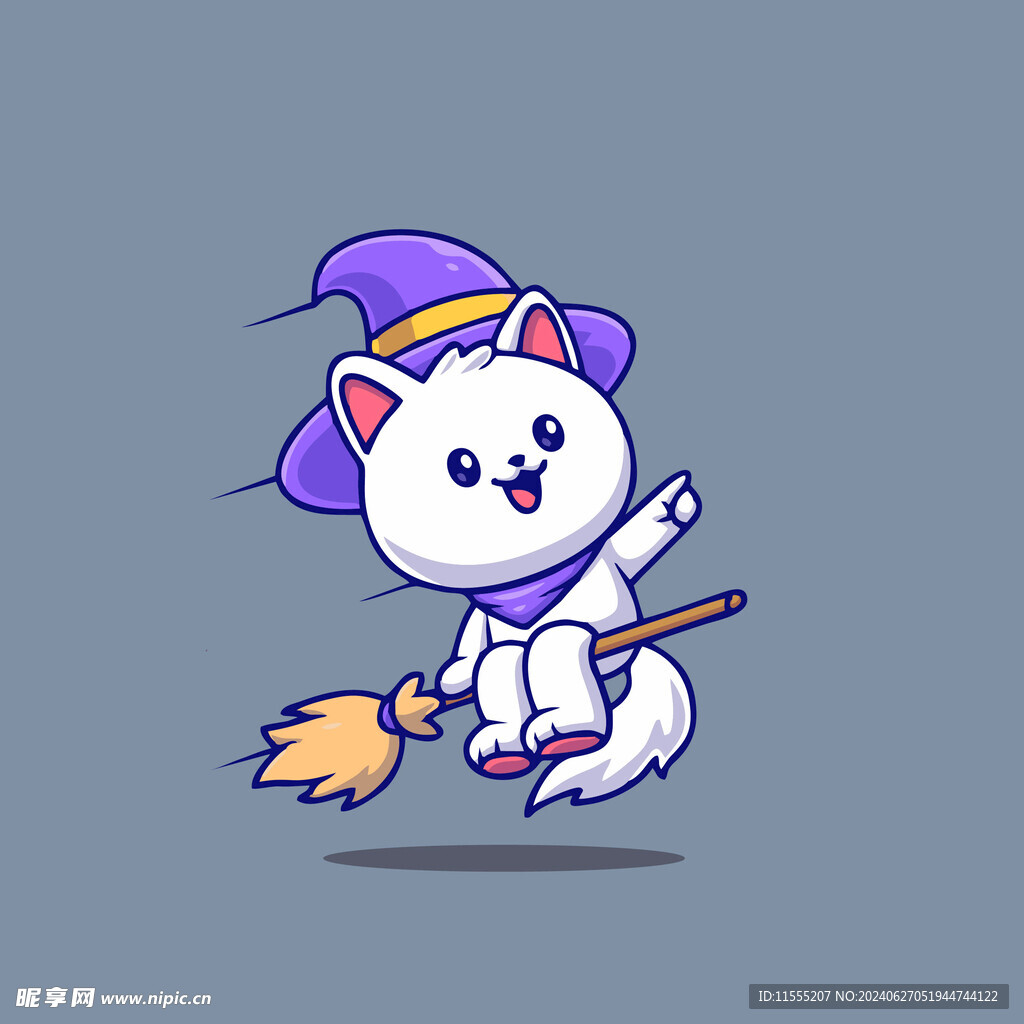 可爱小猫矢量卡通插画