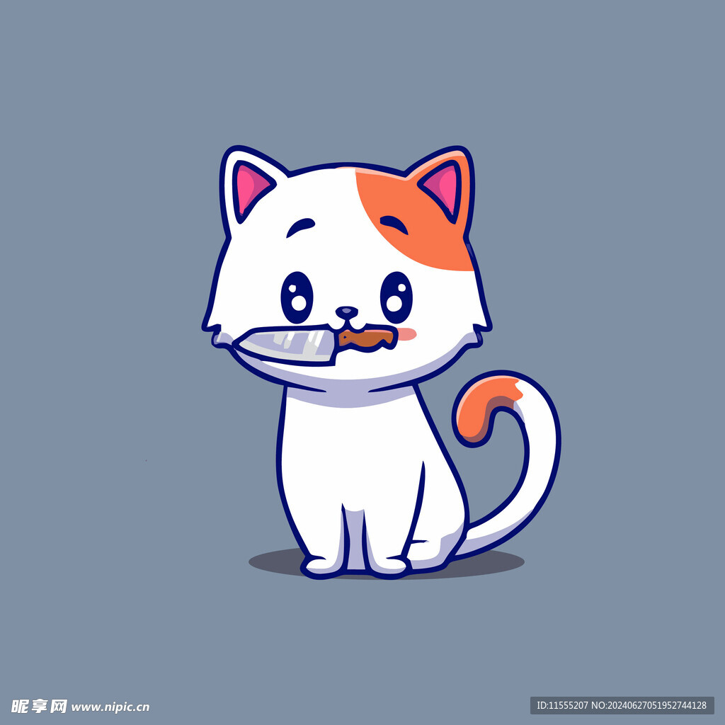 可爱小猫矢量卡通插画