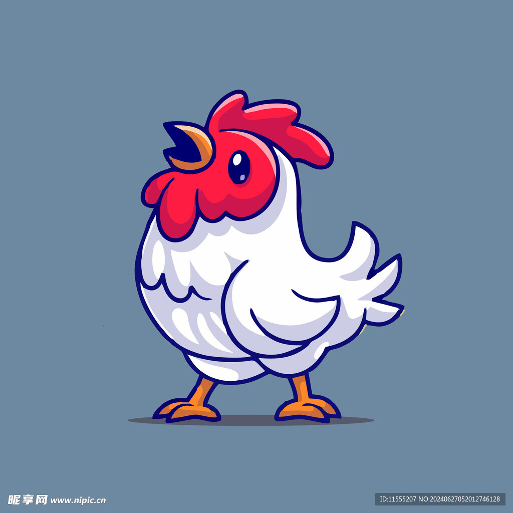 可爱小鸡矢量卡通插画