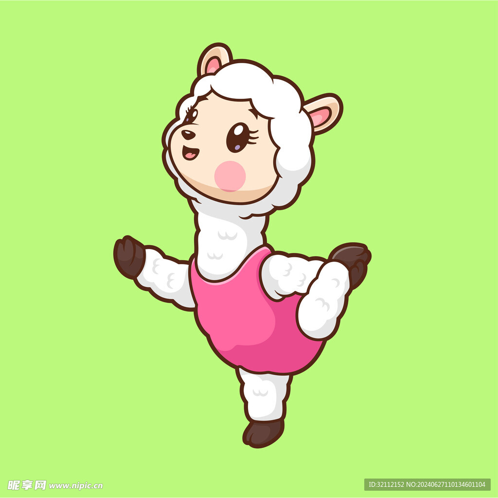 矢量卡通羊驼