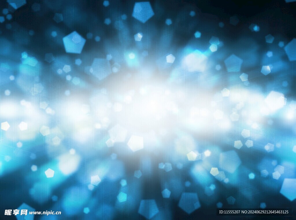 多彩光韵光斑夜空背景