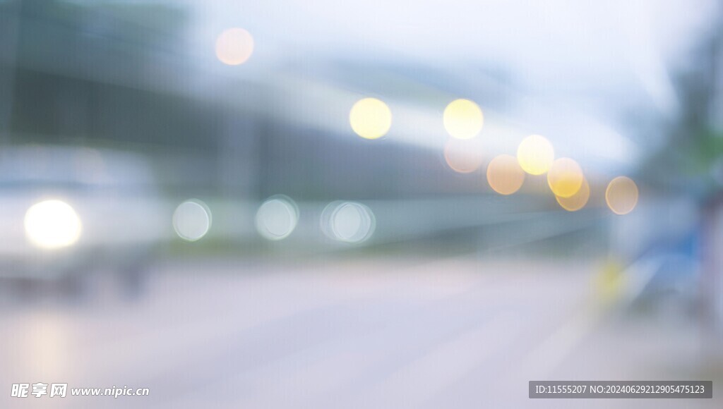 多彩街景光韵光斑夜空背景