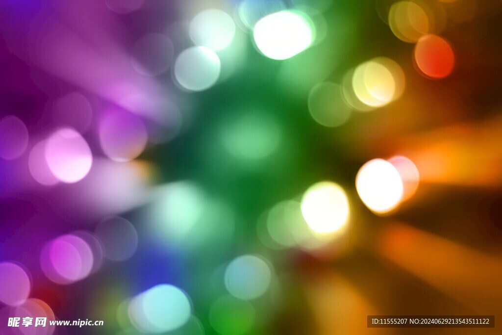 多彩光韵光斑夜空背景