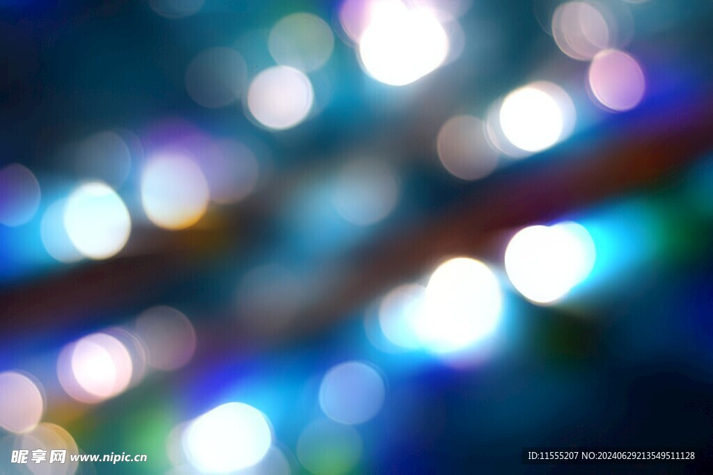 多彩光韵光斑夜空背景