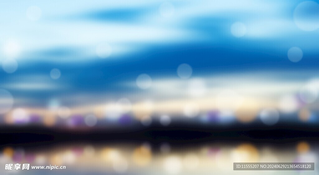 多彩光韵光斑夜空背景