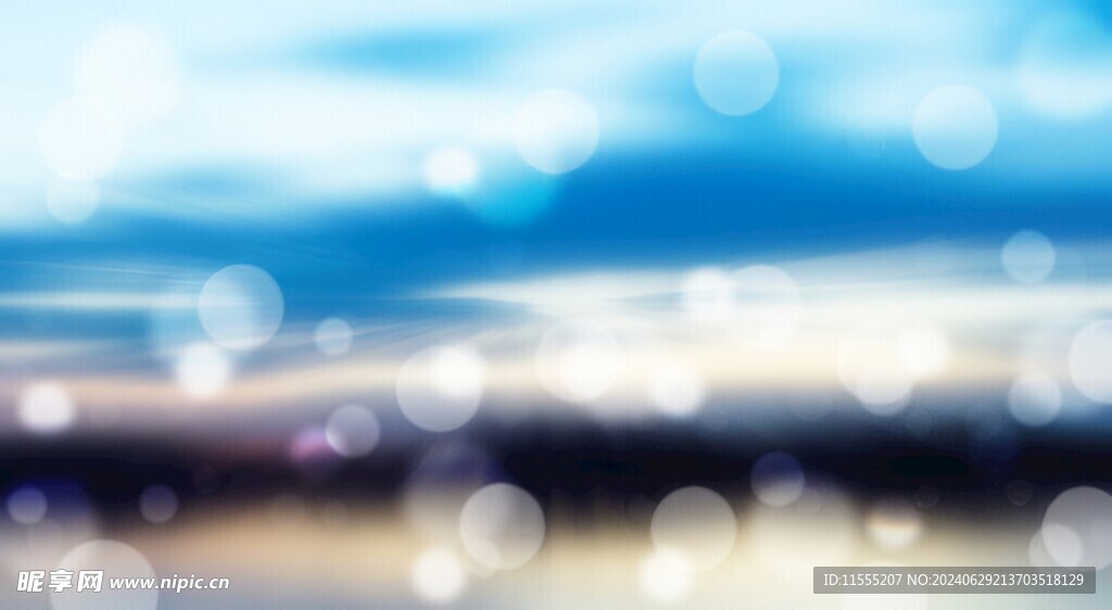 多彩光韵光斑夜空背景