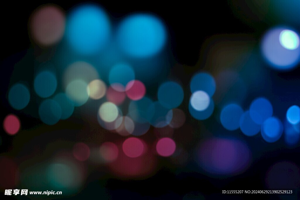 多彩光韵光斑夜空背景