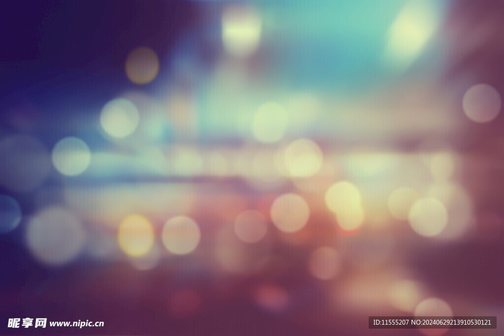 多彩光韵光斑夜空背景