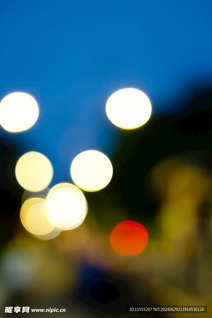 多彩光韵光斑夜空背景