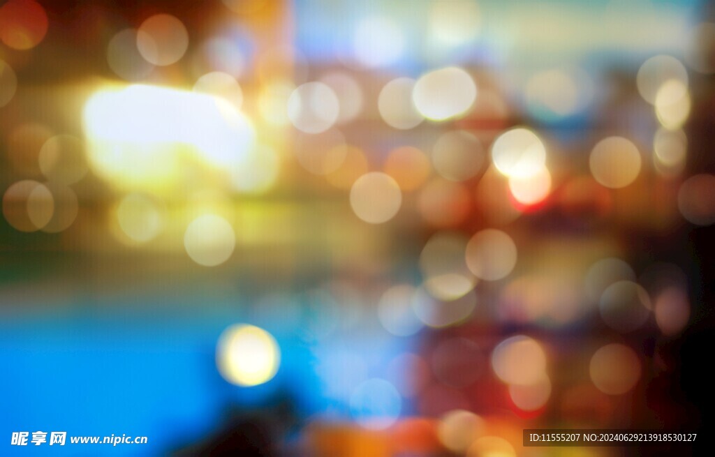 多彩光韵光斑夜空背景