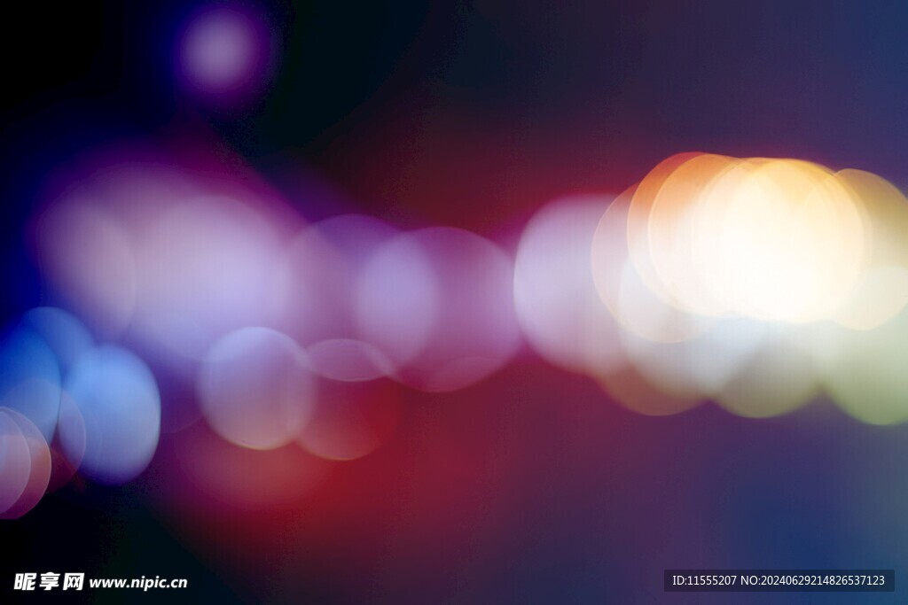 多彩光韵光斑夜空背景