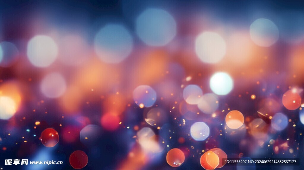 多彩光韵光斑夜空背景