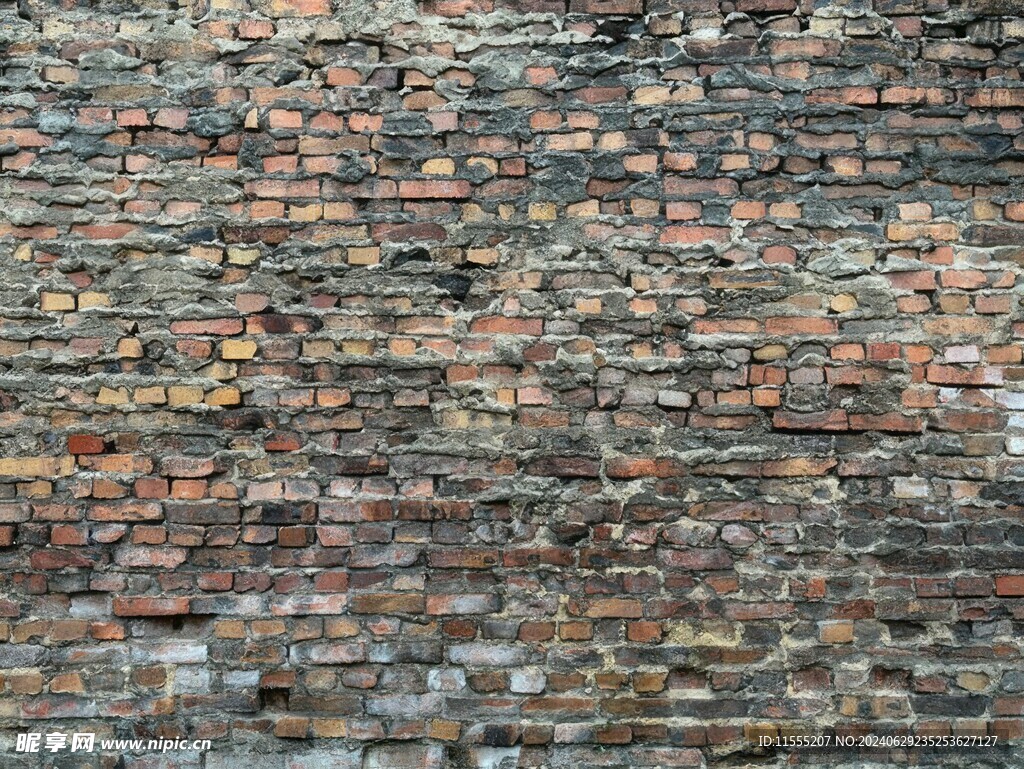 多色砖墙背景纹理花纹素材