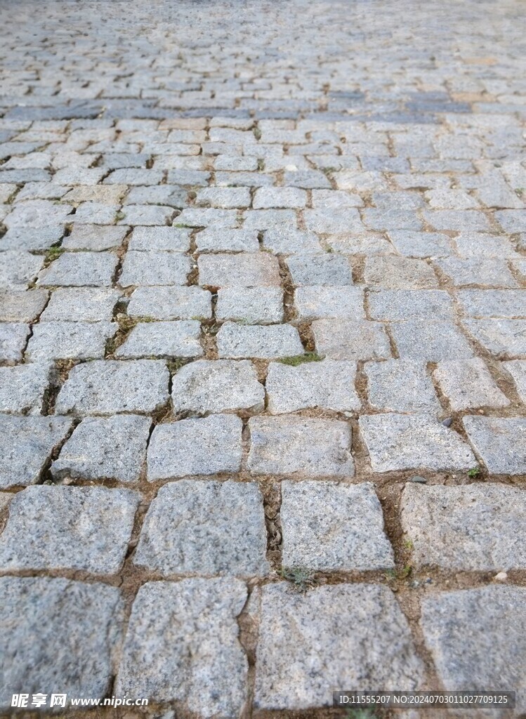 石块路面马赛克背景纹理素材