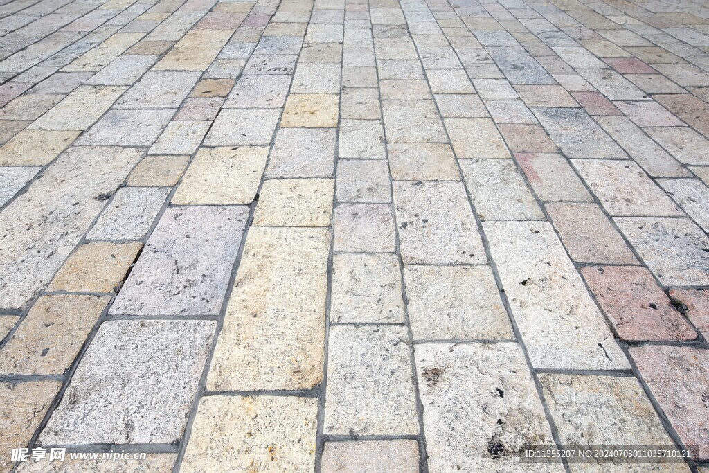 石块路面马赛克背景纹理素材