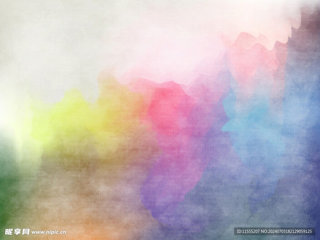 创意水彩抽象艺术画水彩晕染