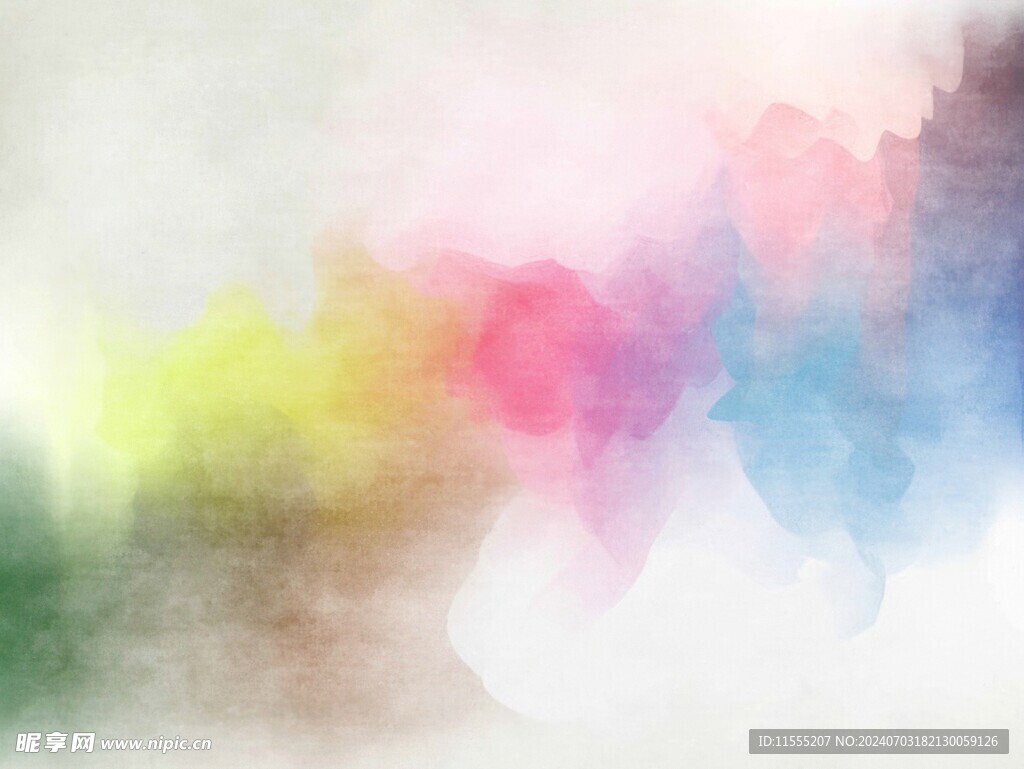 创意水彩抽象艺术画水彩晕染