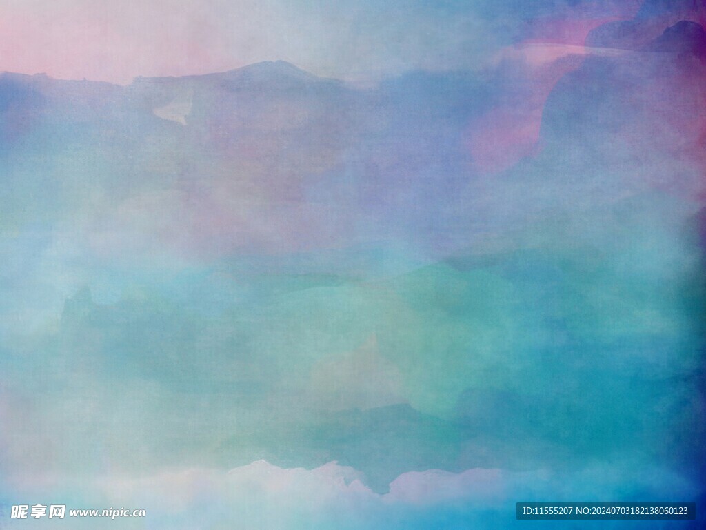 创意水彩抽象艺术画水彩晕染