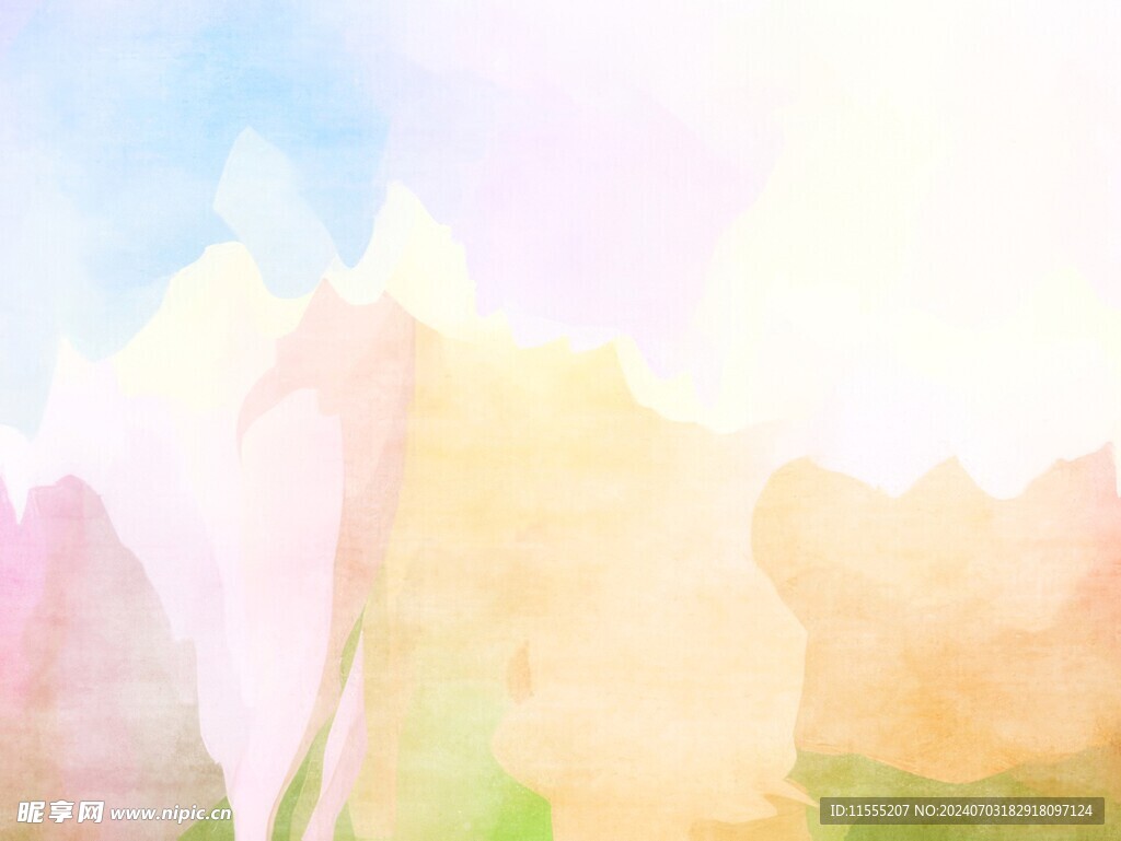 创意水彩抽象艺术画水彩晕染