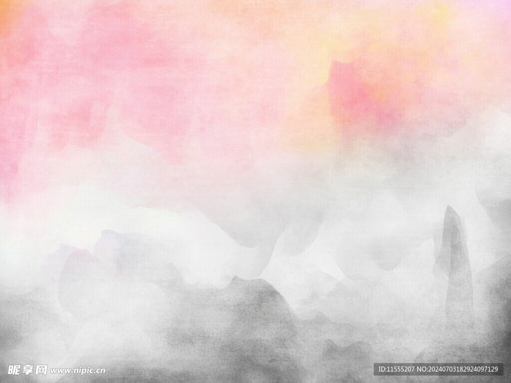创意水彩抽象艺术画水彩晕染