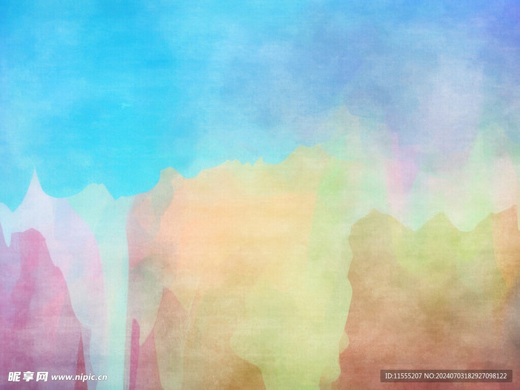 创意水彩抽象艺术画水彩晕染