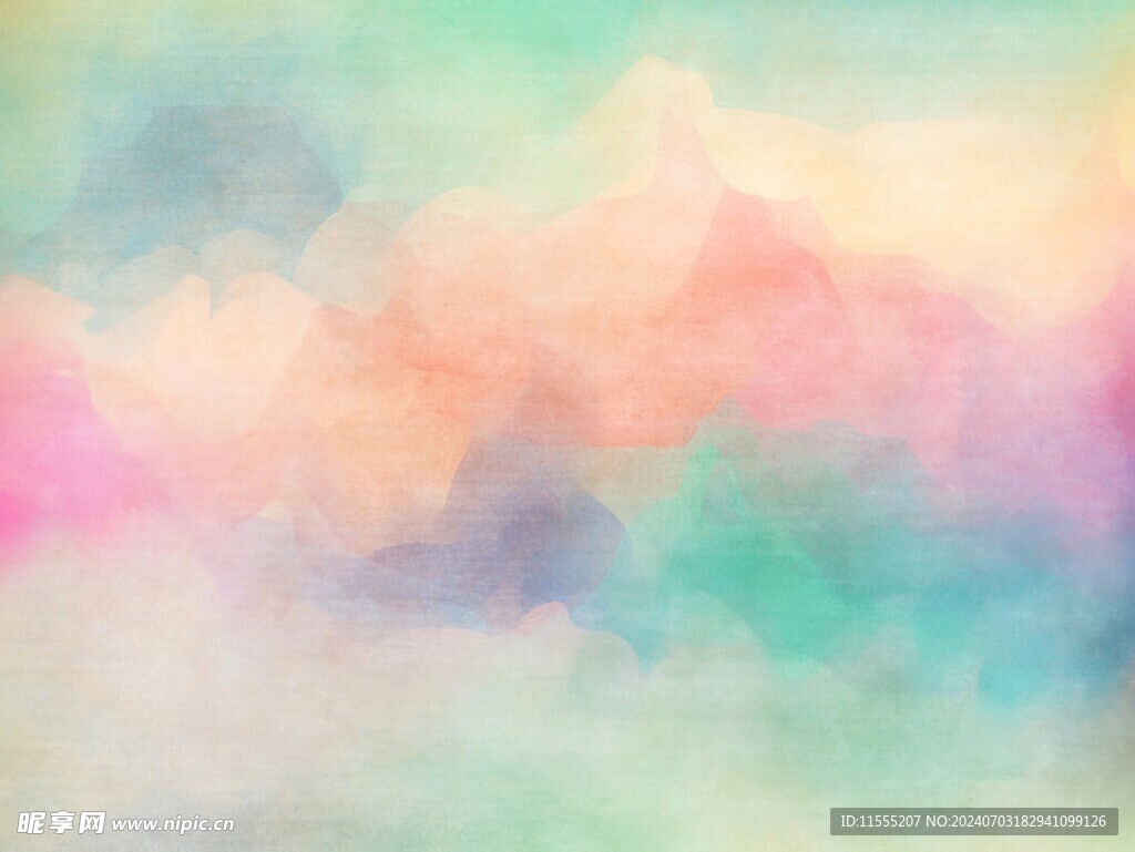 创意水彩抽象艺术画水彩晕染