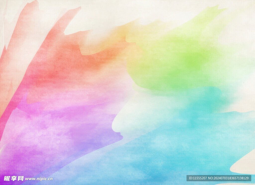 创意水彩抽象艺术画水彩晕染