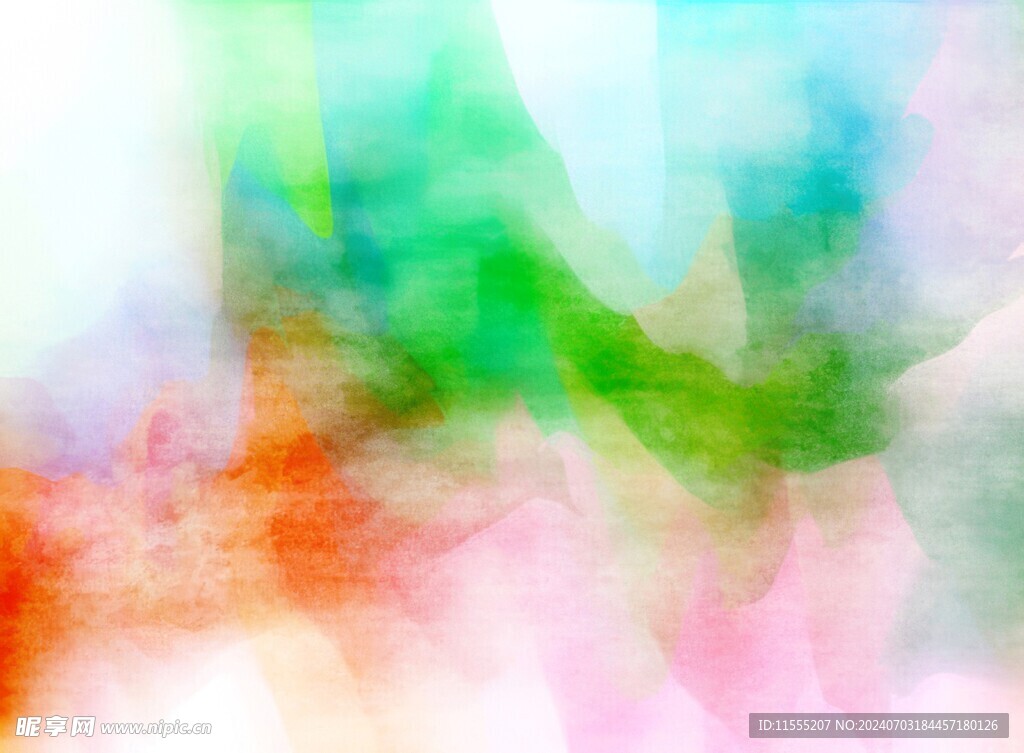 创意水彩抽象艺术画水彩晕染