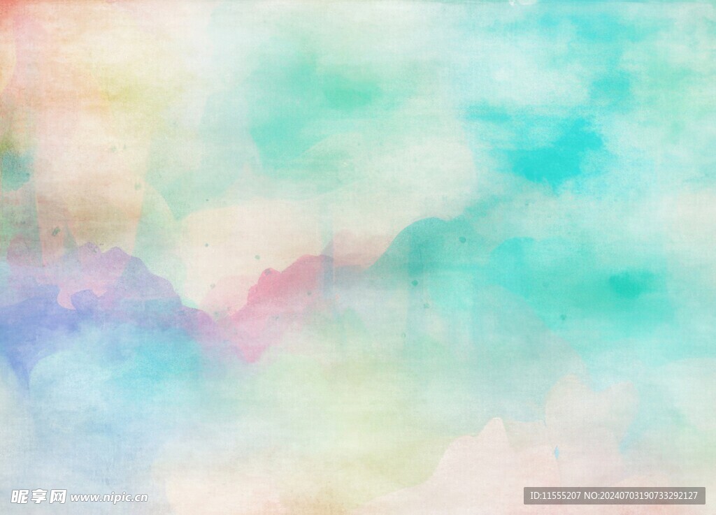 创意水彩抽象艺术画水彩晕染