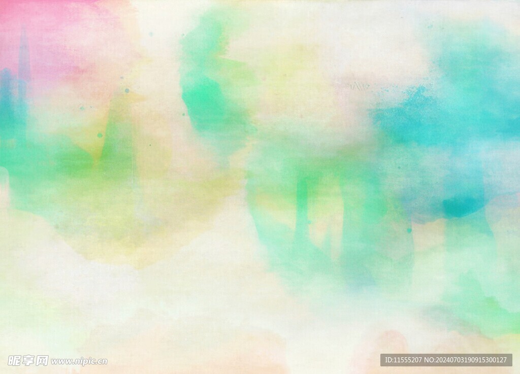 创意水彩抽象艺术画水彩晕染