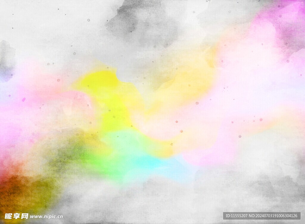 创意水彩抽象艺术画水彩晕染