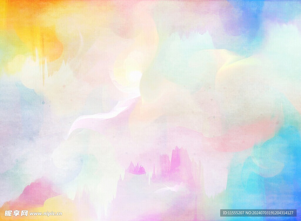 创意水彩抽象艺术画水彩晕染