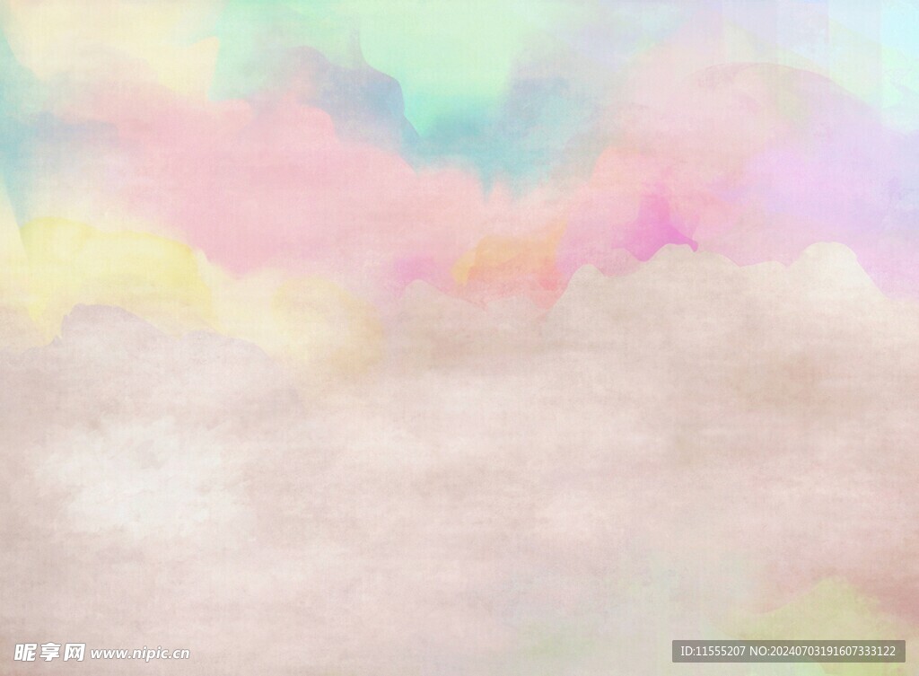创意水彩抽象艺术画水彩晕染