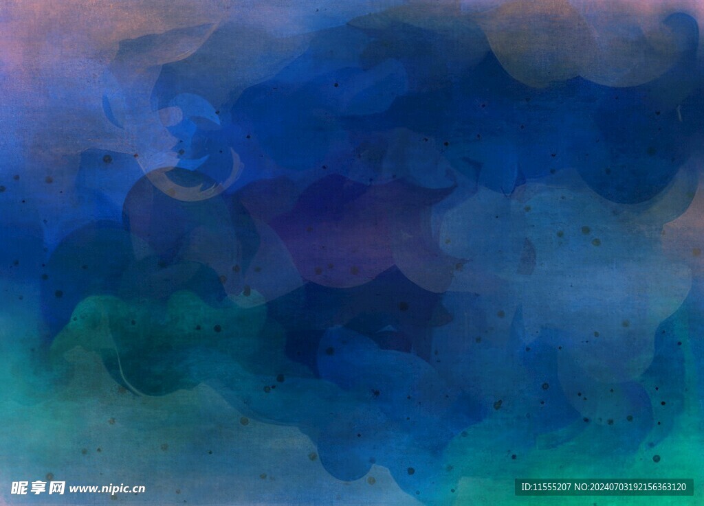 创意水彩抽象艺术画水彩晕染