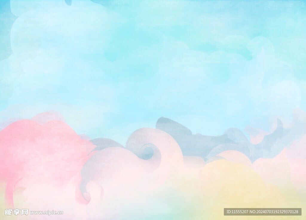 创意水彩抽象艺术画水彩晕染