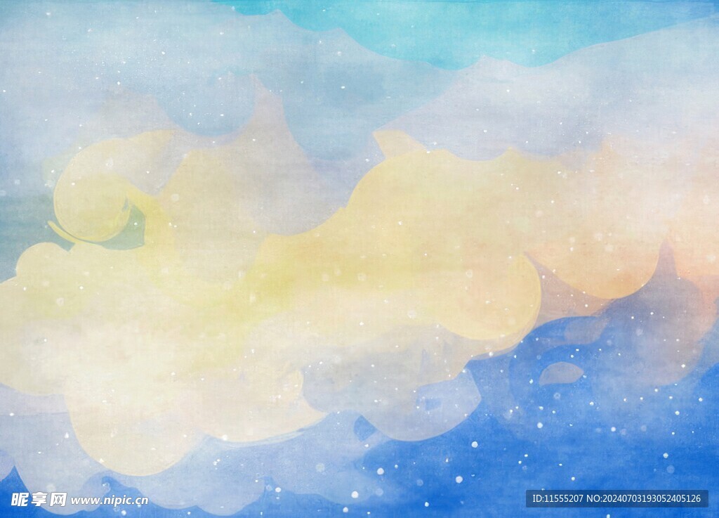 创意水彩抽象艺术画水彩晕染