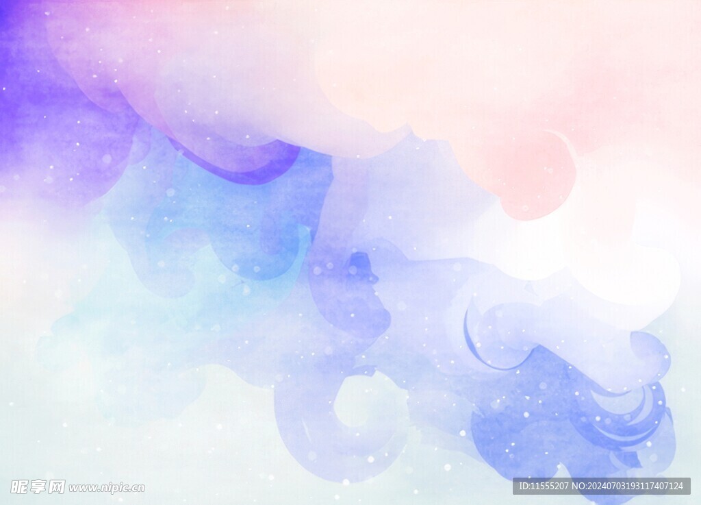 创意水彩抽象艺术画水彩晕染