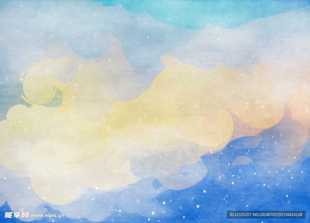 创意水彩抽象艺术画水彩晕染