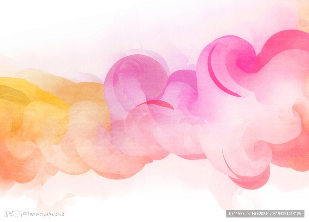 创意水彩抽象艺术画水彩晕染