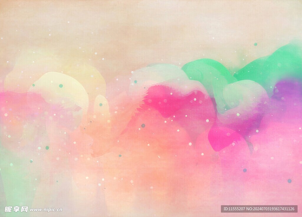 创意水彩抽象艺术画水彩晕染