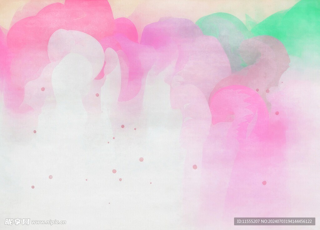 创意水彩抽象艺术画水彩晕染