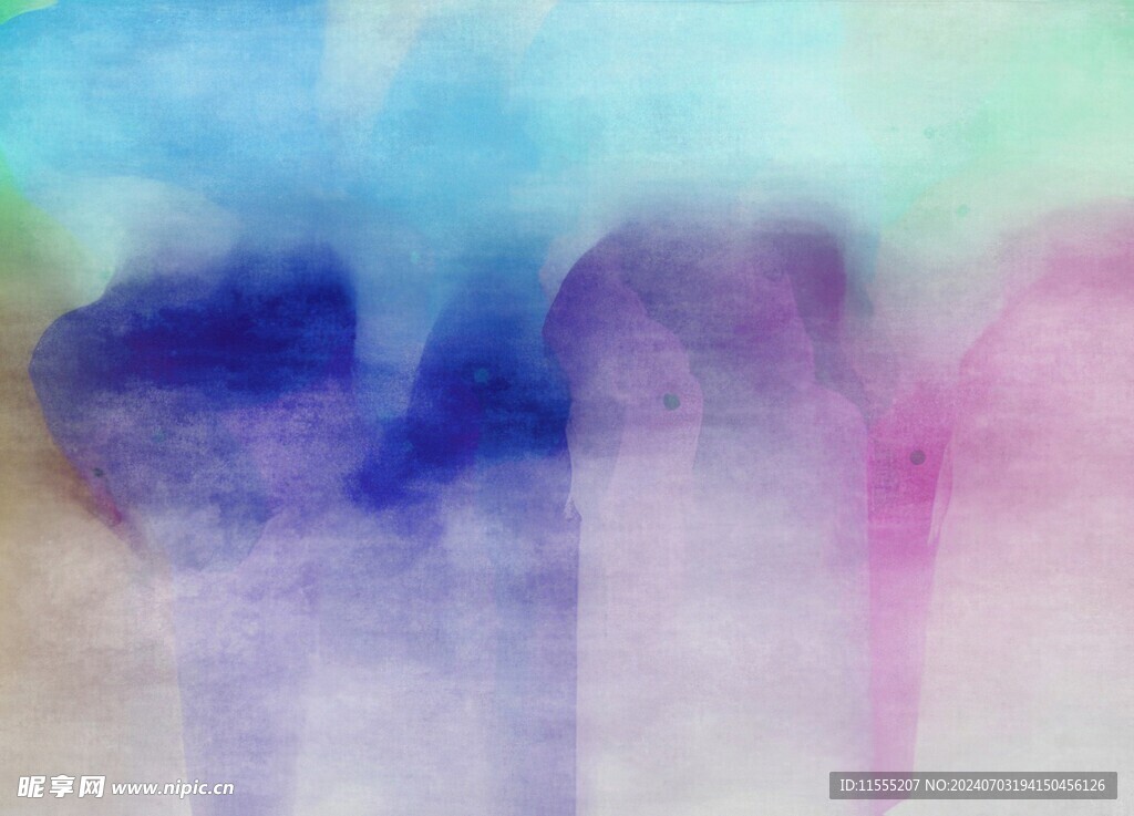 创意水彩抽象艺术画水彩晕染