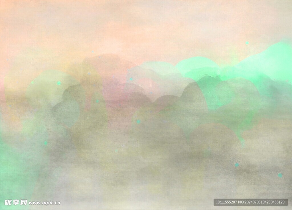 创意水彩抽象艺术画水彩晕染