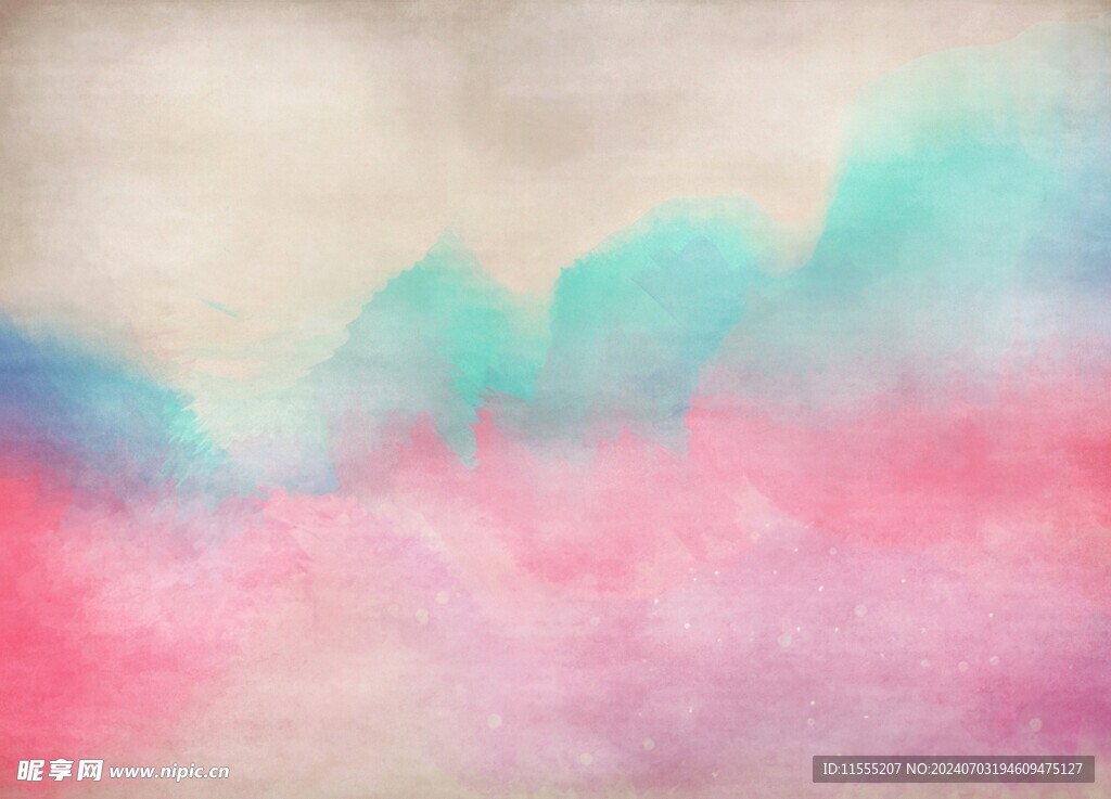创意水彩抽象艺术画水彩晕染