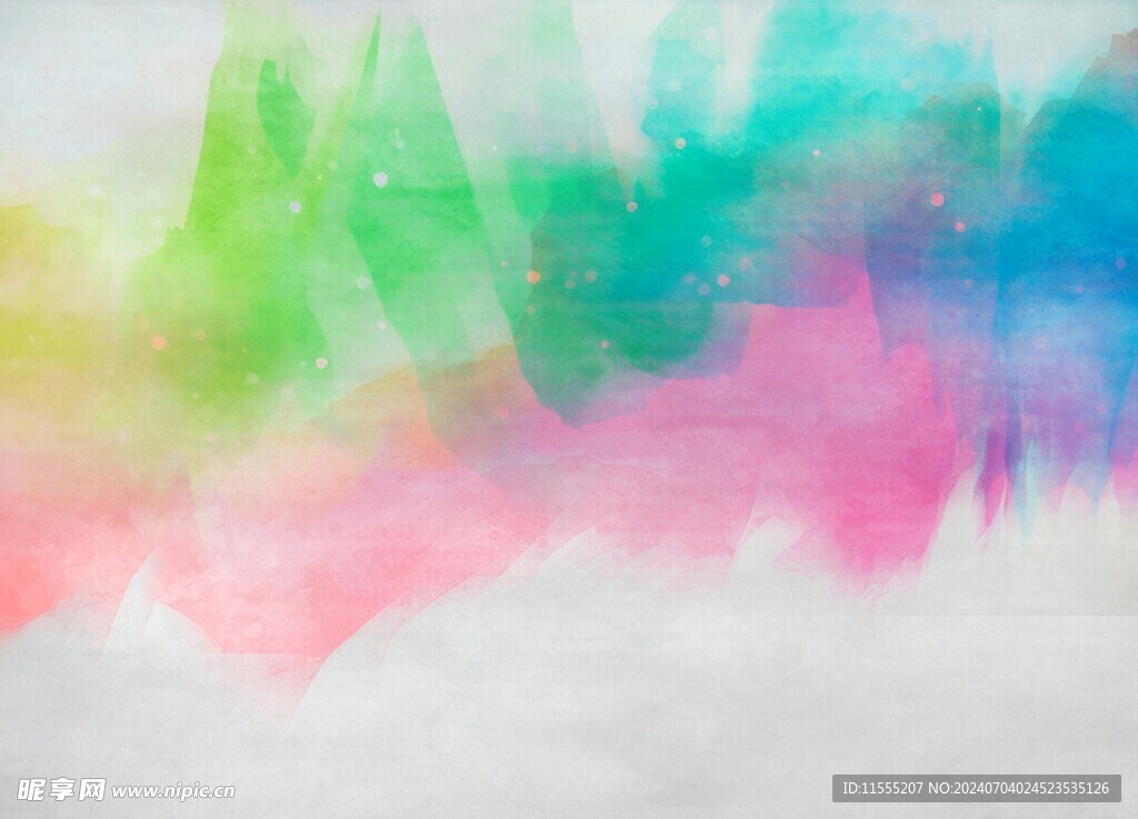 创意水彩抽象艺术画水彩晕染