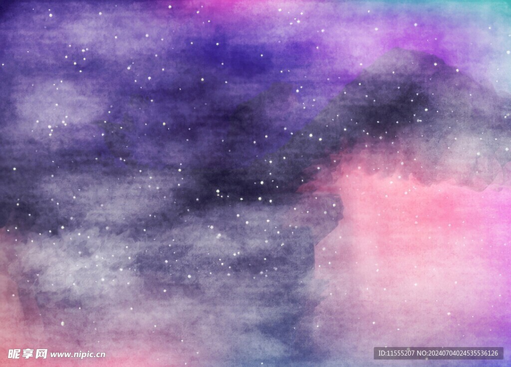 创意水彩抽象艺术画水彩晕染