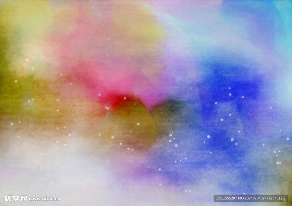 创意水彩抽象艺术画水彩晕染
