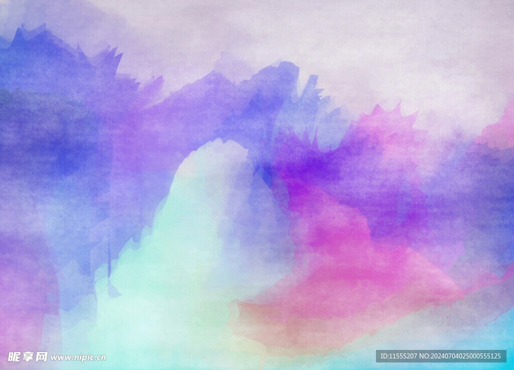 创意水彩抽象艺术画水彩晕染