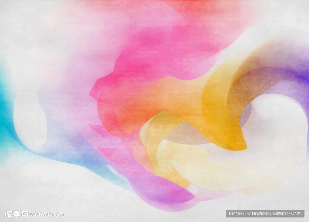 创意水彩抽象艺术画水彩晕染