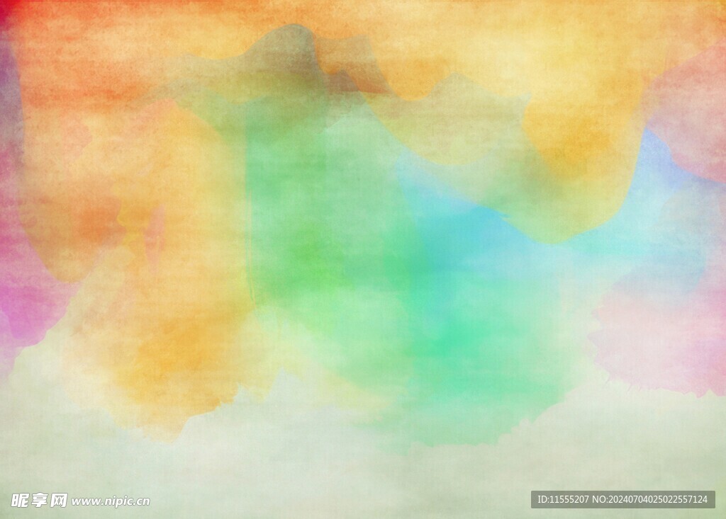 创意水彩抽象艺术画水彩晕染